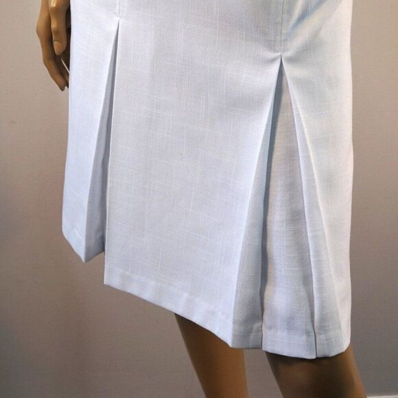 VIA CONDOTTI Vintage Career Skirt Womens Size 4 Classy White Knee Length Pleated - Picture 4 of 10